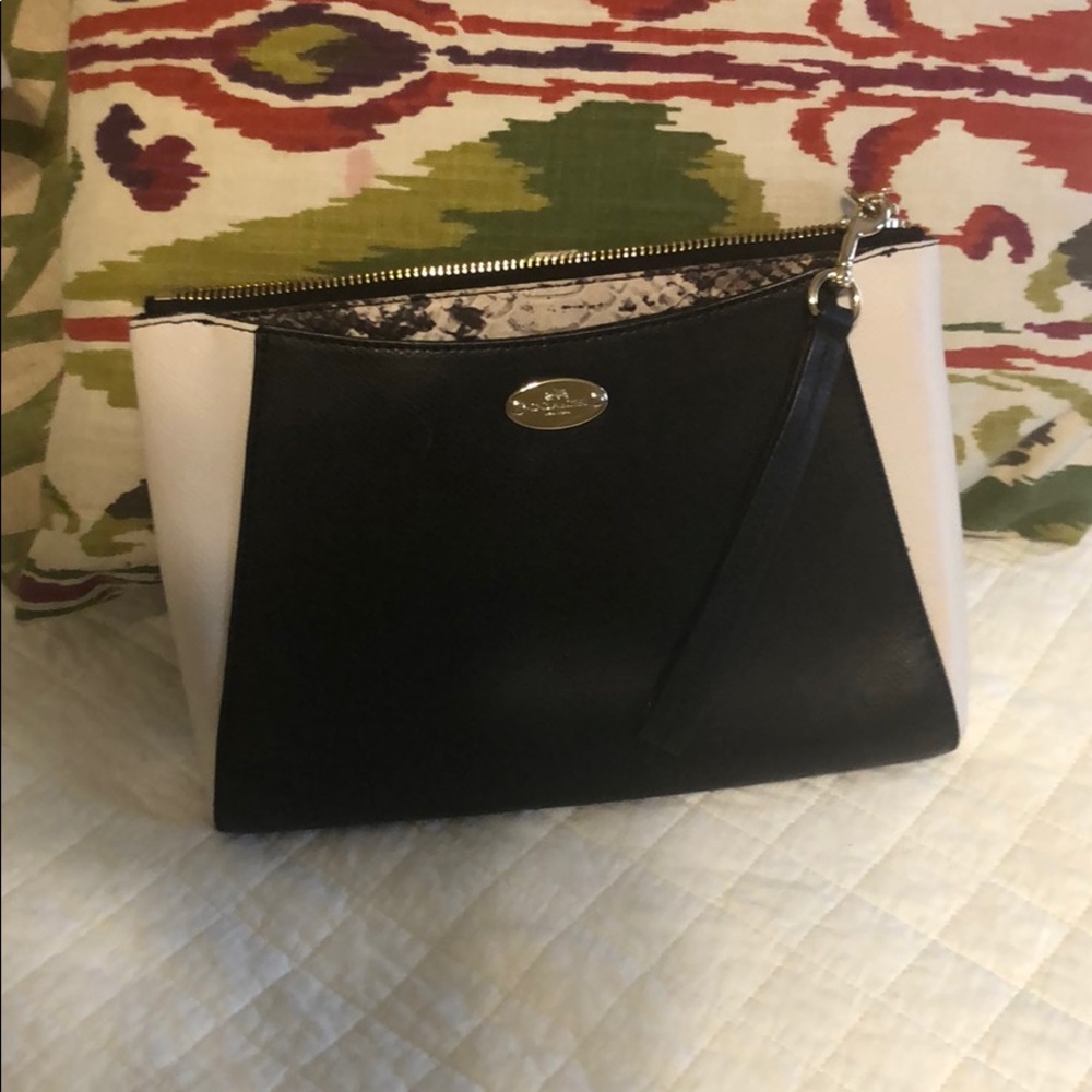 Coach leather clutch